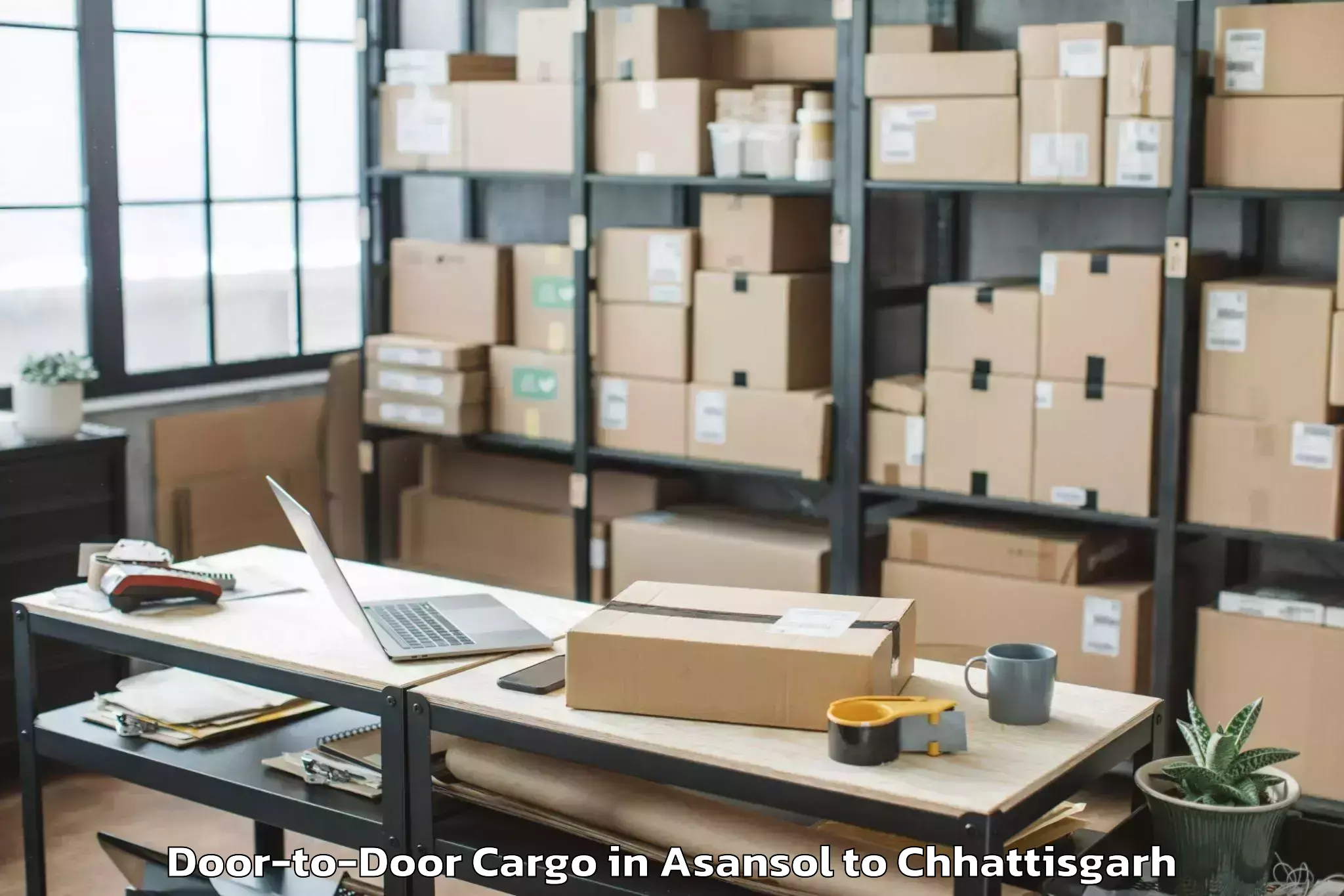 Affordable Asansol to Jashpur Nagar Door To Door Cargo